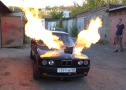 Ростовский умелец поставил на BMW реактивный двигатель от истребителя МиГ-23