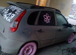 "Розовое" издевательство над иномаркой шокировало девушку-"зайку" в Таганроге