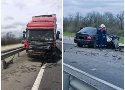 В лобовой аварии с фурой погиб водитель из Ростовской области