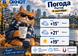 В Ростове 8 сентября будет облачно, но тепло