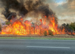 В Константиновском районе снова горит сухая трава