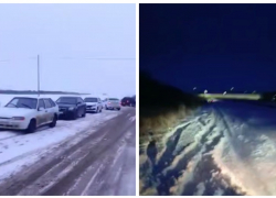 В Чертковском районе люди не могут проехать к вокзалу из-за занесённой дороги