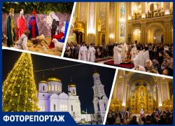 Тысячи ростовчан встретили Рождество Христово в храмах: фоторепортаж