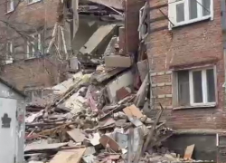 Обрушение подъезда в Ростове попало на видео