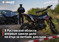 В Ростовской области впервые завели дело на отца за питбайк для сына
