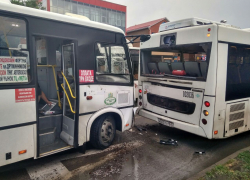 В Ростове на Стачки столкнулись два автобуса, пострадали пять человек