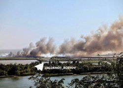 Пепел от крупного пожара в Аксайском районе долетает до Ростова