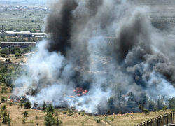 В Ростове произошел ландшафтный пожар на пустыре за Левенцовкой