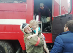 В Ростовской области пожарные спасли из горящего дома шестерых детей