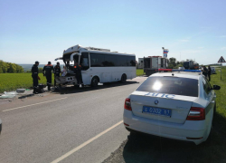 Под Ростовом микроавтобус с пассажирами врезался в грузовик, есть пострадавшие