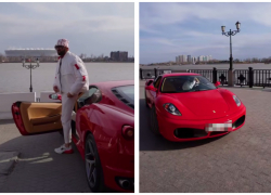 Блогер Николай Василенко "похулиганил" и прокатился на Ferrari по набережной Ростова