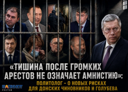 «Тишина после громких арестов не означает амнистию»: политолог - о новых рисках для донских чиновников и Голубева