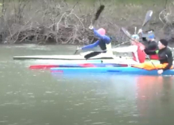 Под Ростовом замечены тренировки спортсменов, похожих на членов сборной России по гребле на байдарках и каноэ