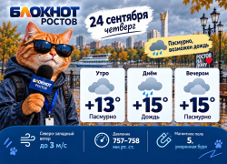 Ростов накроет дождем 24 сентября
