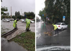 В Ростове коммунальные службы продолжают бороться с ливнем