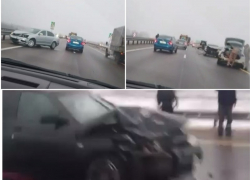 Массовые ДТП происходят из-за гололеда на М-4 «Дон» 