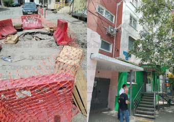 Ростовчане жалуются на провалившийся кусок дорожного полотна 