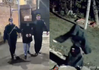 Полицейские задержали проводившего ритуалы на улице сатаниста*