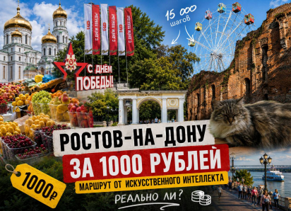Ростовская миля от нейросети: маршрут выходного дня по донской столице