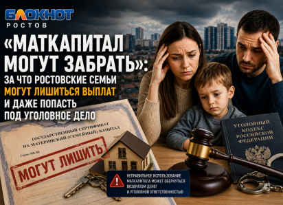 «Маткапитал могут забрать»: за что ростовские семьи могут лишиться выплат и даже попасть под уголовное дело 