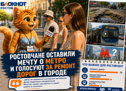 Ростовчане оставили мечту о метро и голосуют за ремонт дорог в городе