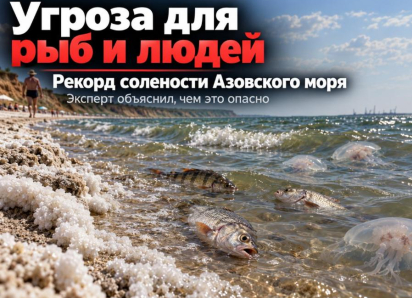 Угроза для рыб и людей: эксперт рассказал, чем опасен исторический рекорд солености Азовского моря