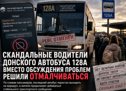 Скандальные водители донского автобуса 128А вместо обсуждения проблем решили отмалчиваться