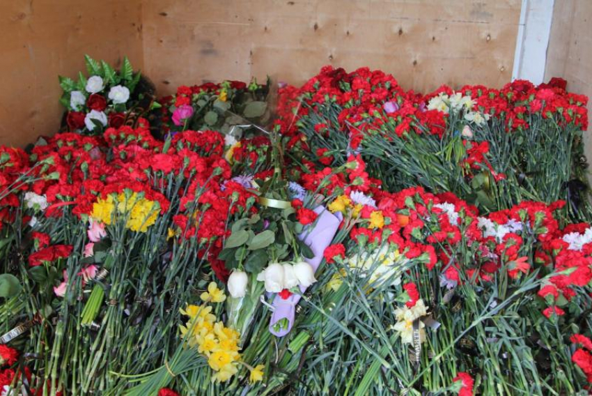 В Ростове цветы с мемориала погибшим в «Крокусе» перевезли на могилы бойцов СВО