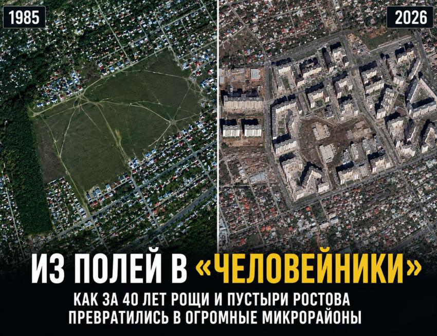 Из полей в «человейники»: как за 40 лет изменился Ростов, и почему не хватает инфраструктуры