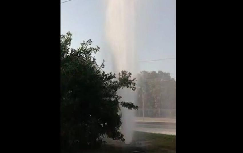 Трехэтажный коммунальный фонтан заметили в Ростове