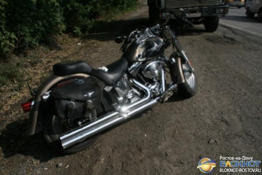 В Ростовской области байкер на мотоцикле Harley Davidson врезался в мусоровоз