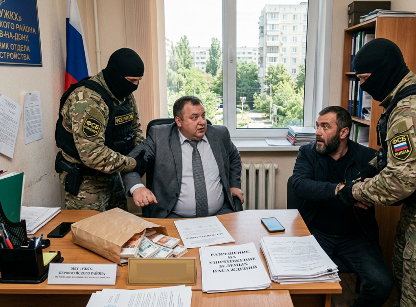 В Ростове чиновника и подрядчика поймали на взятке за незаконный снос деревьев