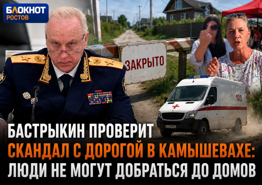 Бастрыкин потребовал доклад по ситуации с дорогой в хуторе Камышеваха Ростовской области