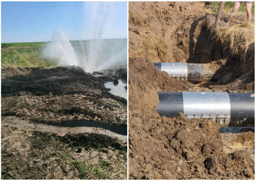Власти Зернограда назвали прорыв на водоводе диверсией