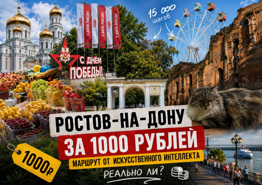 Ростовская миля от нейросети: маршрут выходного дня по донской столице