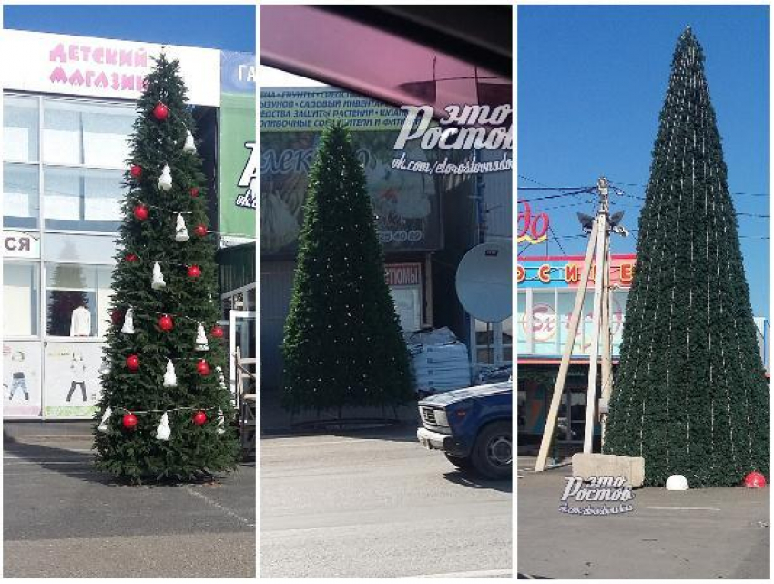 В Ростове на рынке «Атлант» установили новогоднюю ель