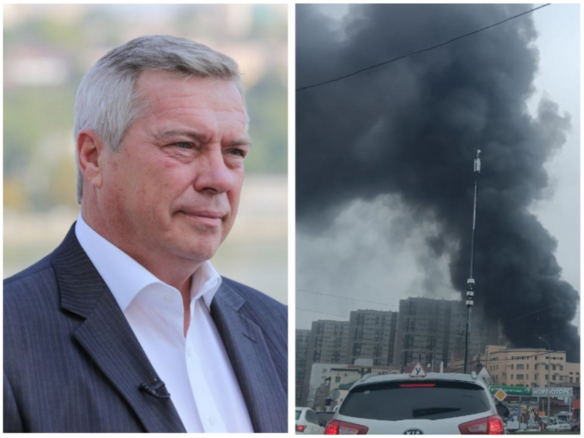 Губернатор Василий Голубев прокомментировал пожар в здании погрануправления ФСБ России в Ростове