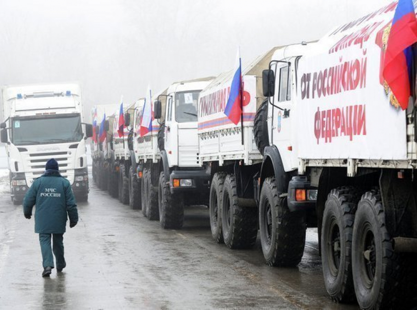 В Ростовскую область для формирования десятой колонны выехали грузовики с гумпомощью для Донбасса