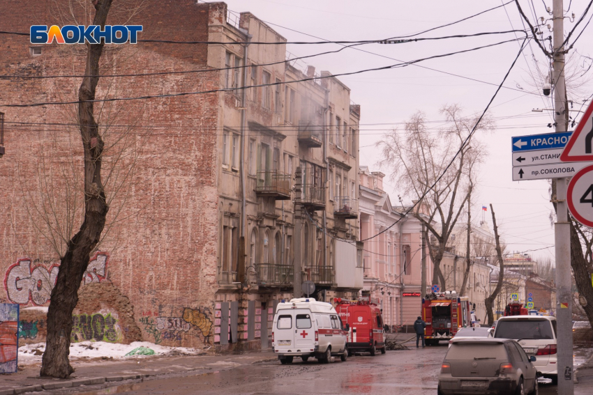 В Ростове снова произошел пожар в старинном особняке братьев Парамоновых