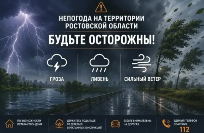 Ливни с грозами накроют Ростовскую область в течение суток