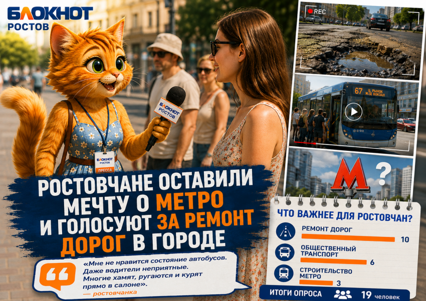 Ростовчане оставили мечту о метро и голосуют за ремонт дорог в городе