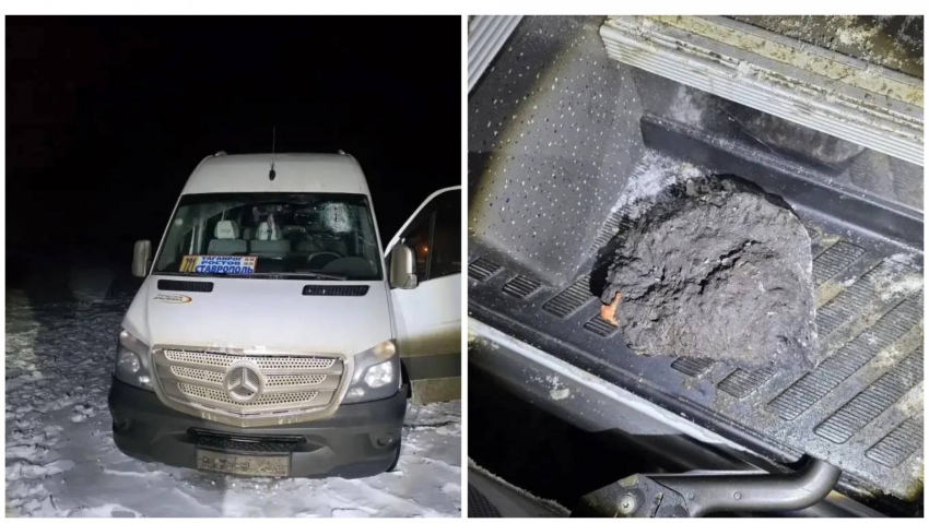 Влетевший в окно кусок льда убил водителя автобуса на трассе в Ростовской области