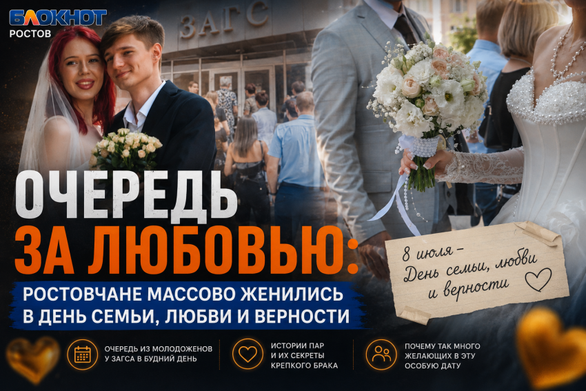 Очередь за любовью: ростовчане массово женились в День семьи, любви и верности