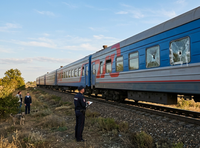 Школьник разбил стекло в поезде на станции Батайска