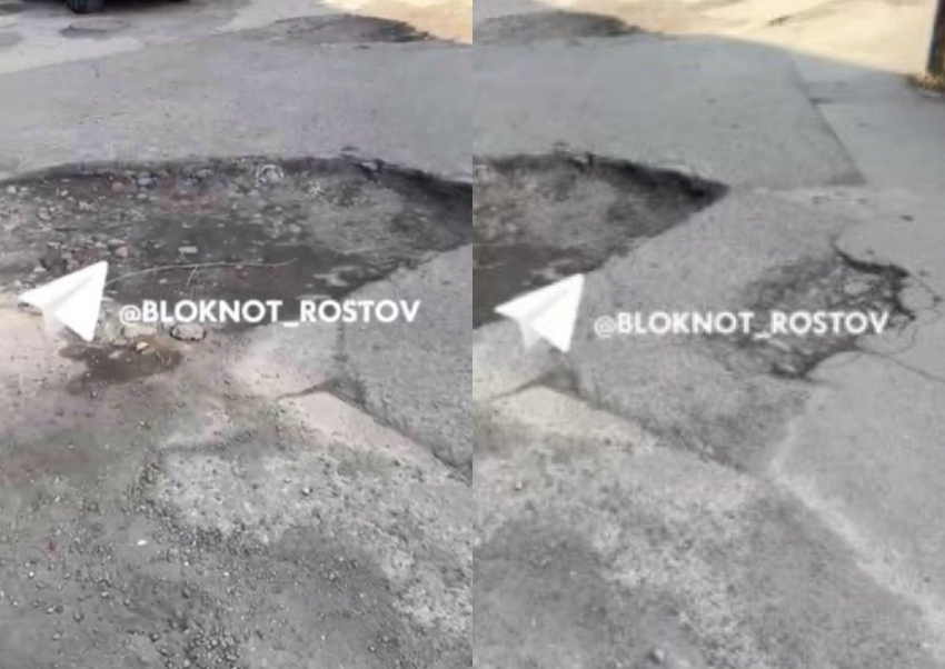 Ростовчане показали огромные ямы возле дома на Извилистой
