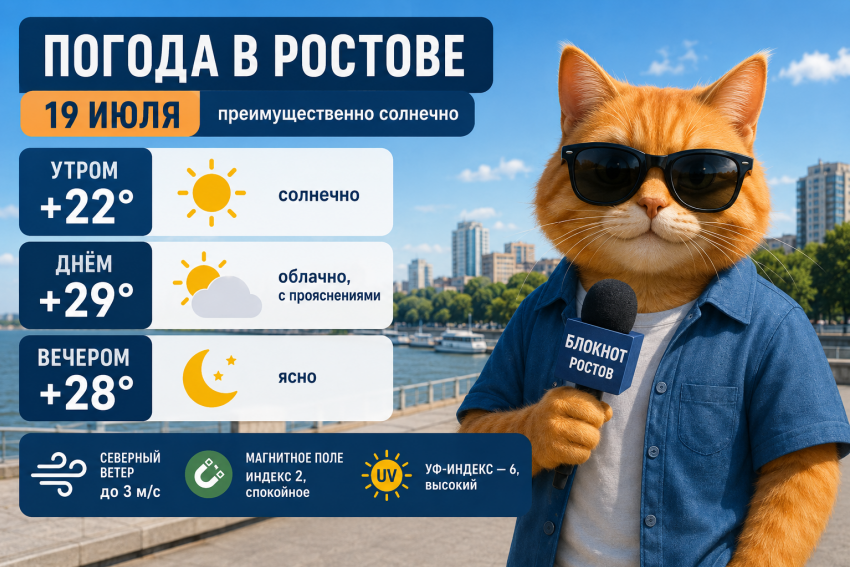 В Ростове-на-Дону неделя закончится потеплением до +29 градусов