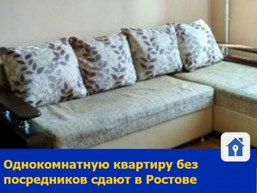Однокомнатную квартиру без посредников сдают в Ростове