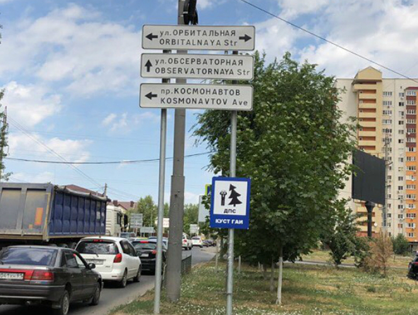 Новый знак «Куст ГАИ» посвятили притаившимся сотрудникам в Ростове