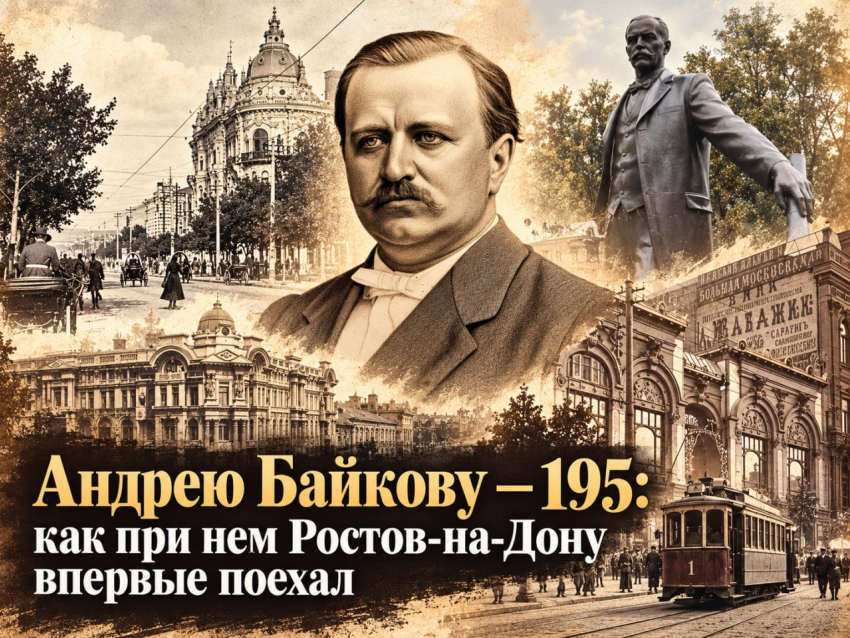 Андрею Байкову — 195: как при нем Ростов-на-Дону впервые поехал
