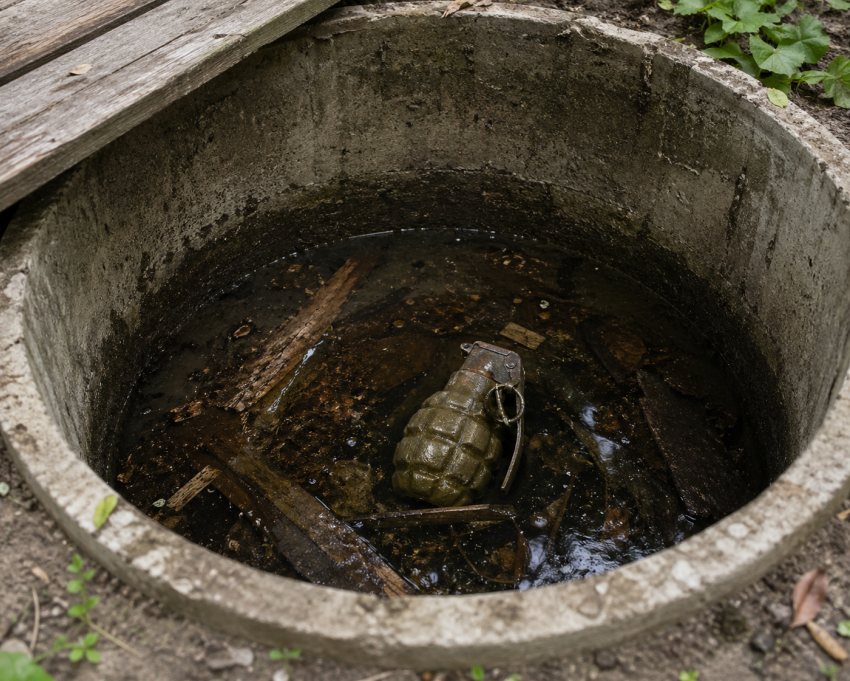 В Ростовской области мужик нашёл гранату в выгребной яме и попытался продать её в Подмосковье